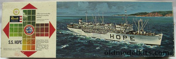 Revell 1/500 S.S. Hope Hospital Ship - 'The World's First Peacetime Hospital Ship' - (ex-Haven) Master Modelers Club Issue, H388-169 plastic model kit